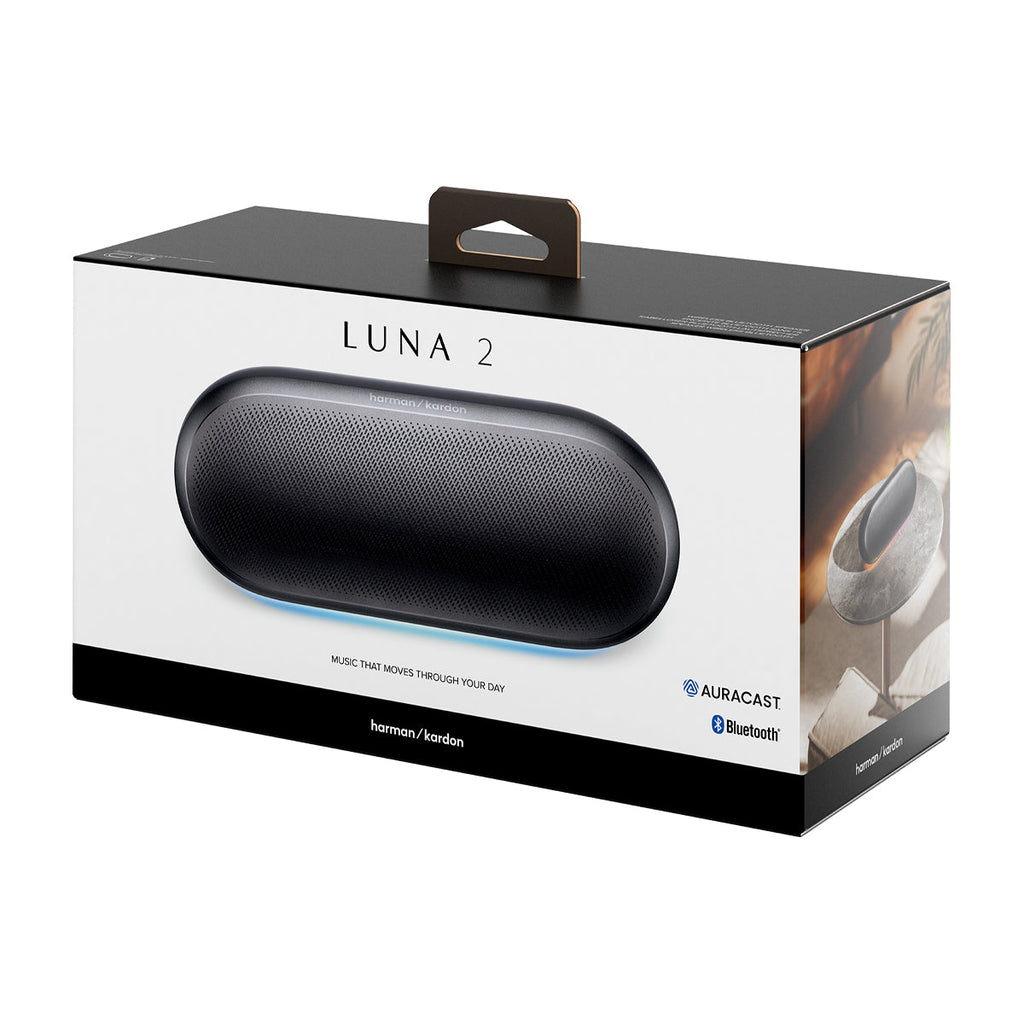 Harman Kardon Luna 2 Bocina Portátil Bluetooth | AI Sound Boost | IP67 | 12H | Negro
