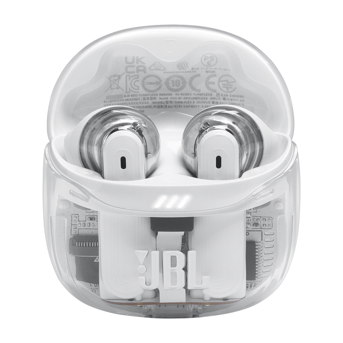 JBL Tune Flex 2 Ghost Edition True Wireless Audífonos Inalámbricos Bluetooth | Adaptive Noise Cancelling | Blanco