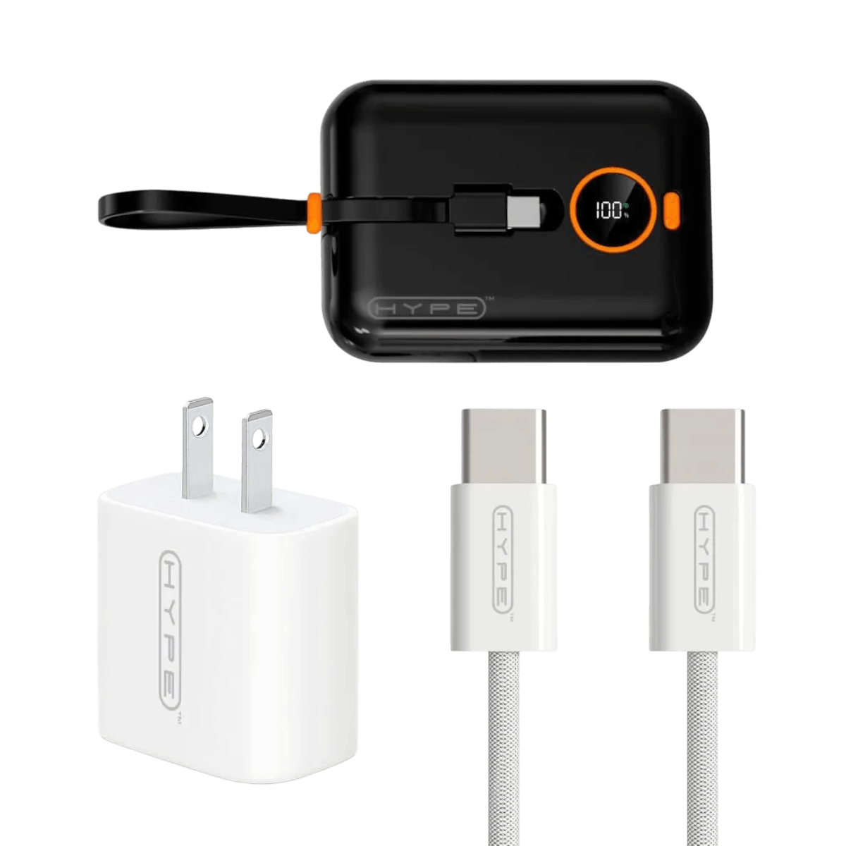 Kit HYPE Power Bank 10;000MAH + Adaptador de Corriente USB-C 25W + Cable Tipo C Kit