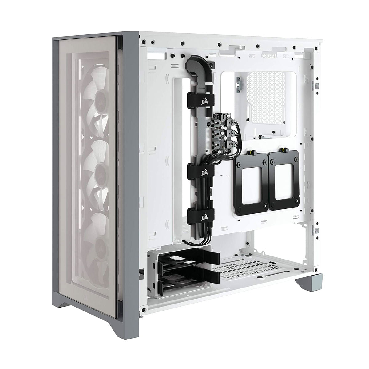 Corsair Gabinete ICUE 4000X RGB ATX Cristal sin Fuente