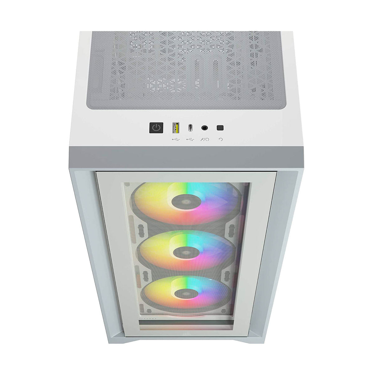 Corsair Gabinete ICUE 4000X RGB ATX Cristal sin Fuente