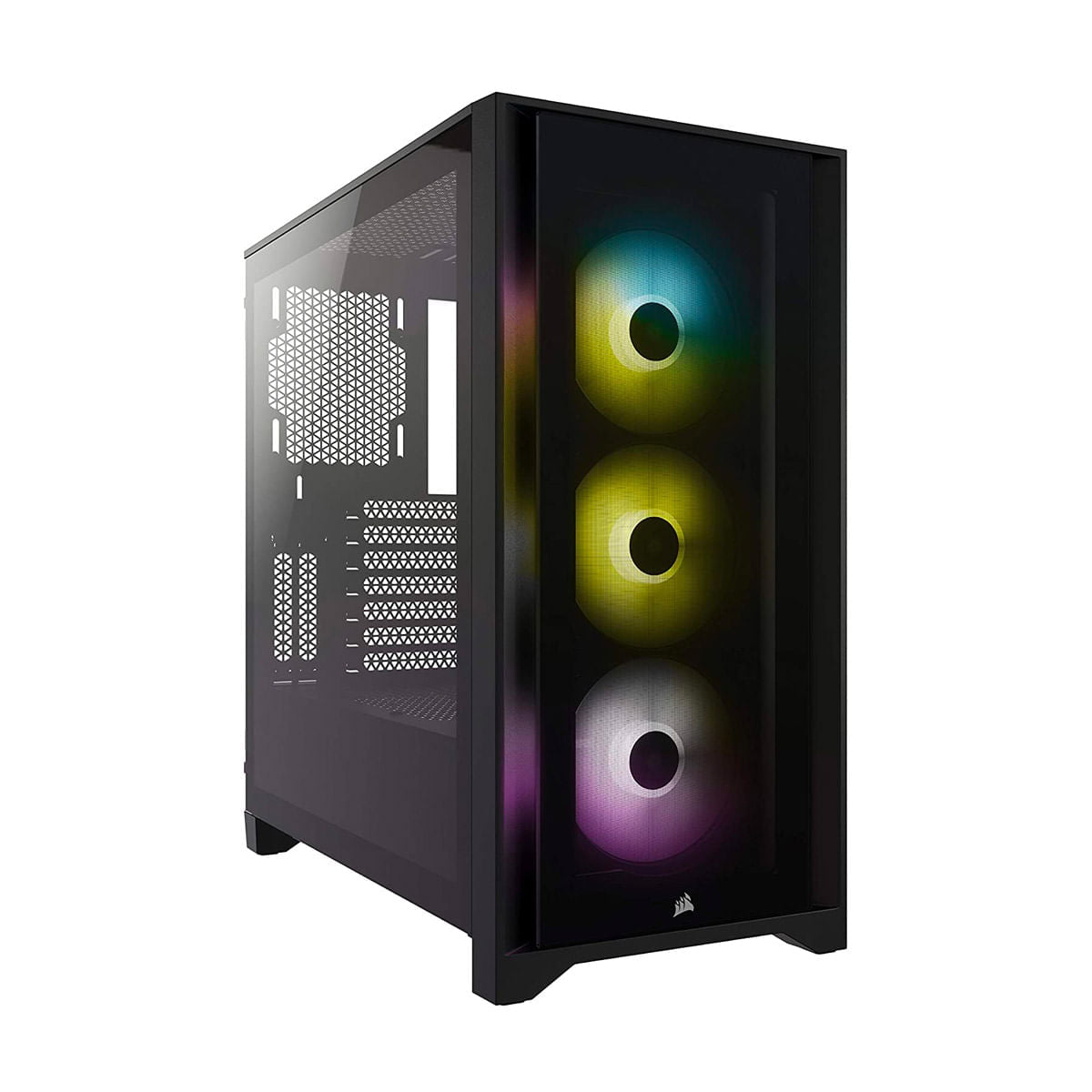 Corsair Gabinete ICUE 4000X RGB ATX Cristal sin Fuente