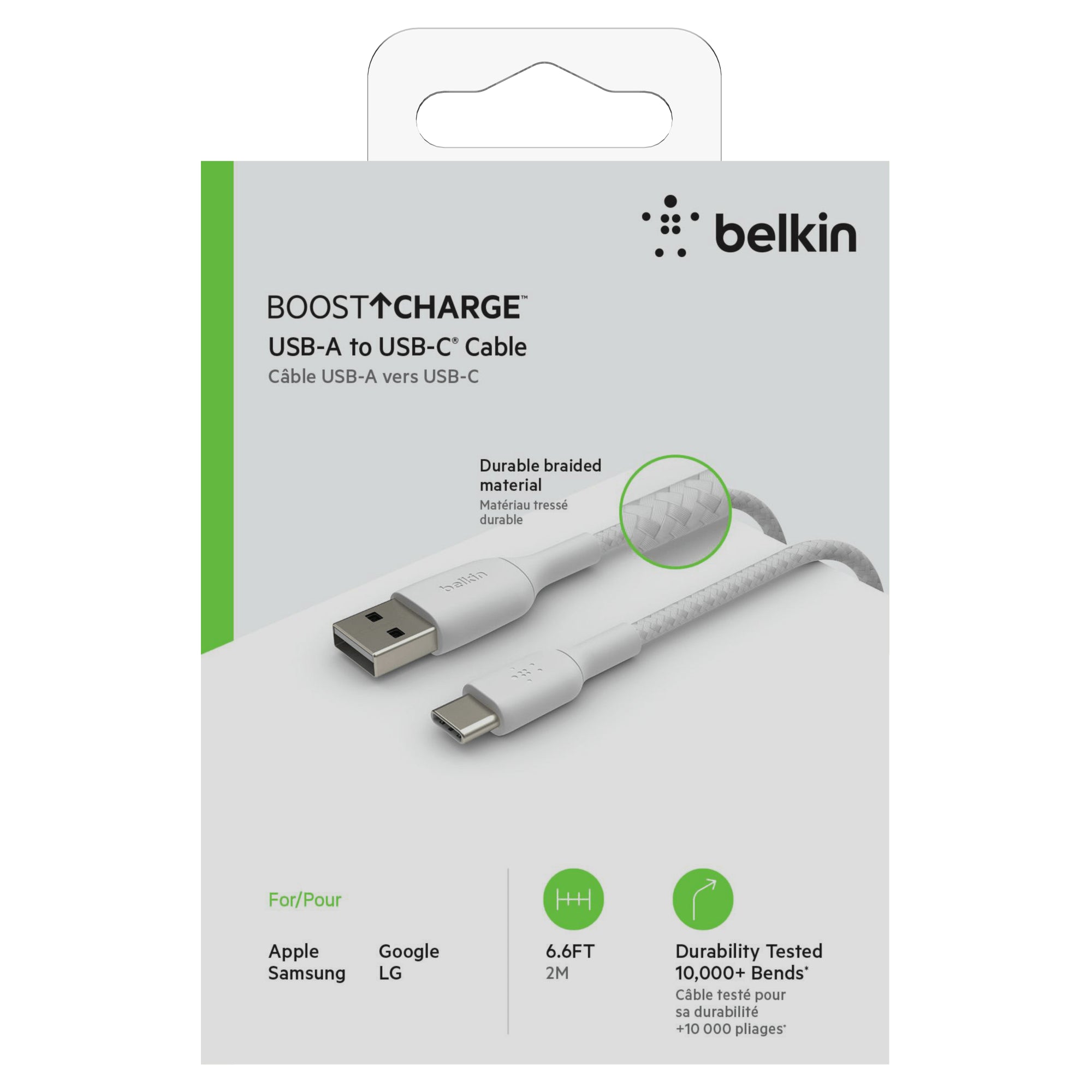 Cable Trenzado Usb-C A Usb-A 2M
