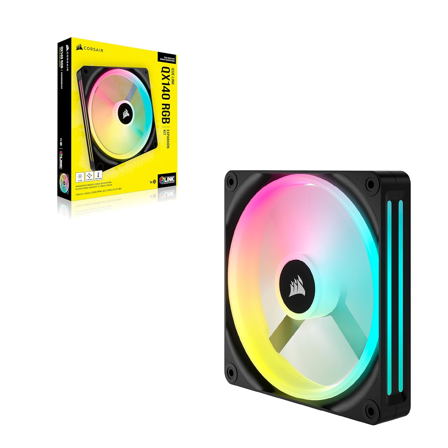 Ventilador Corsair iCue Link QX140 140mm RGB Blanco