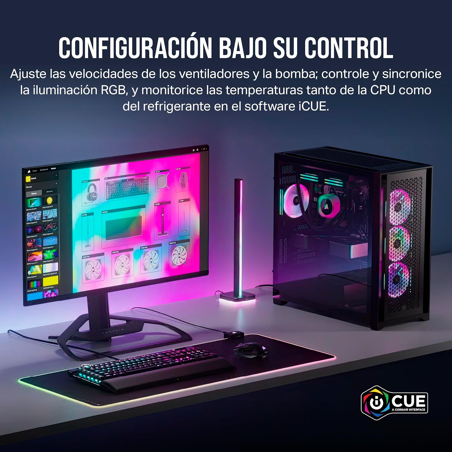 Ventilador Corsair iCue Link QX140 140mm RGB Blanco