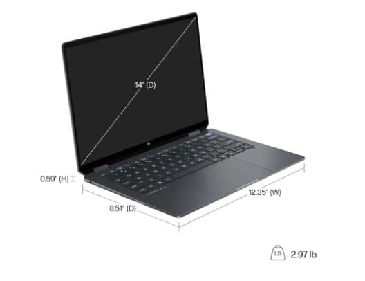 HP Laptop OmniBook X Flip 16" Core Ultra 7 256V 16GB RAM 1TB SSD Touch Win11 Gris