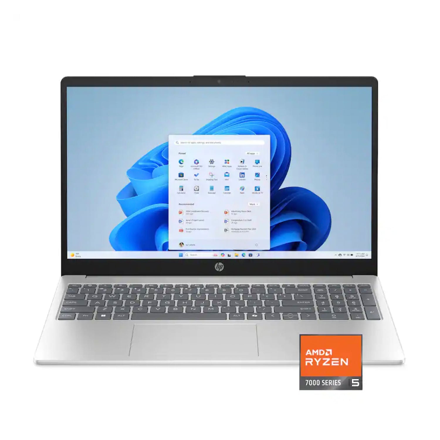 Laptop HP (15-FC0146DX) 15.6" FHD Touch Ryzen 5 8GB 512GB SS W11 Plata