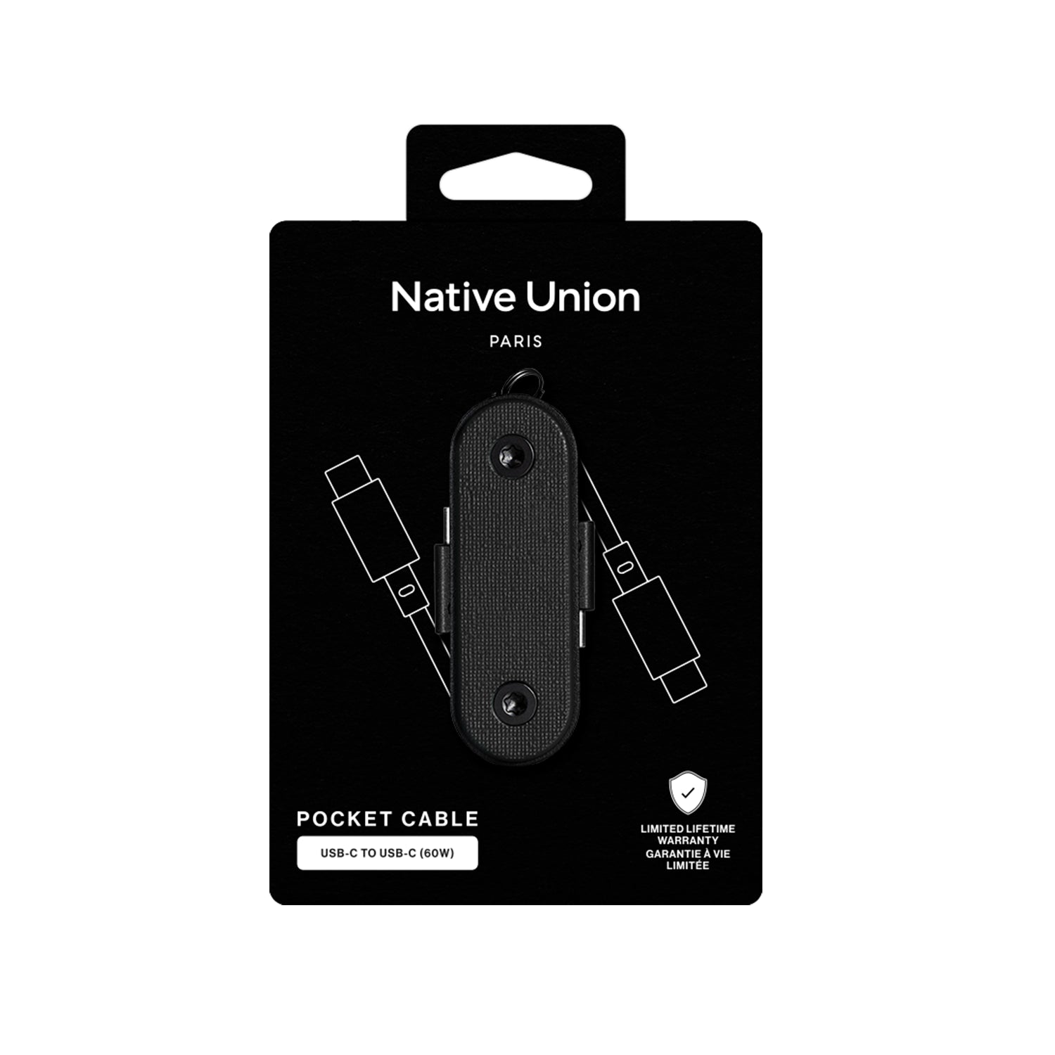 Native Union Cable Tipo C a C de 60W Negro