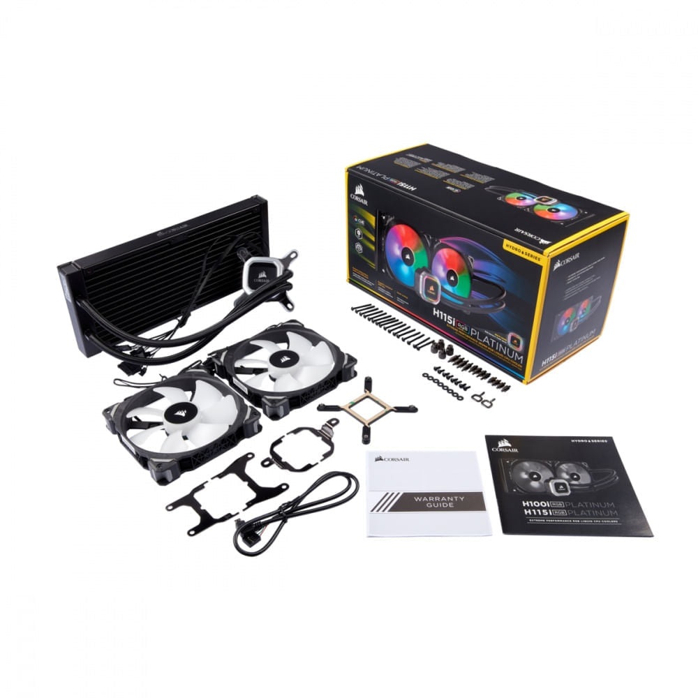 Enfriamiento Líquido Corsair H115i RGB Platinum 2 ventiladores PWM 2000RPM