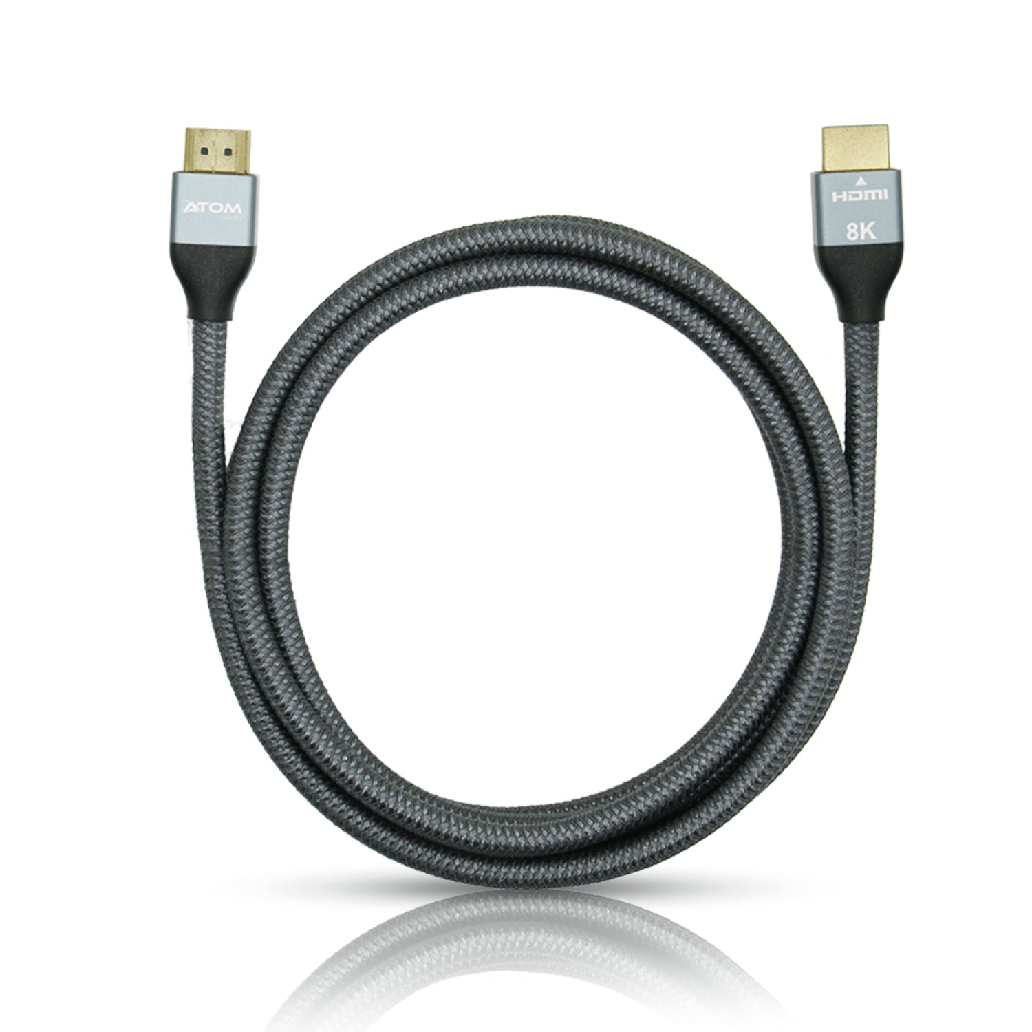 Cable HDMI 2.1 8K Alta Resolución De 4m Gris Atom Games
