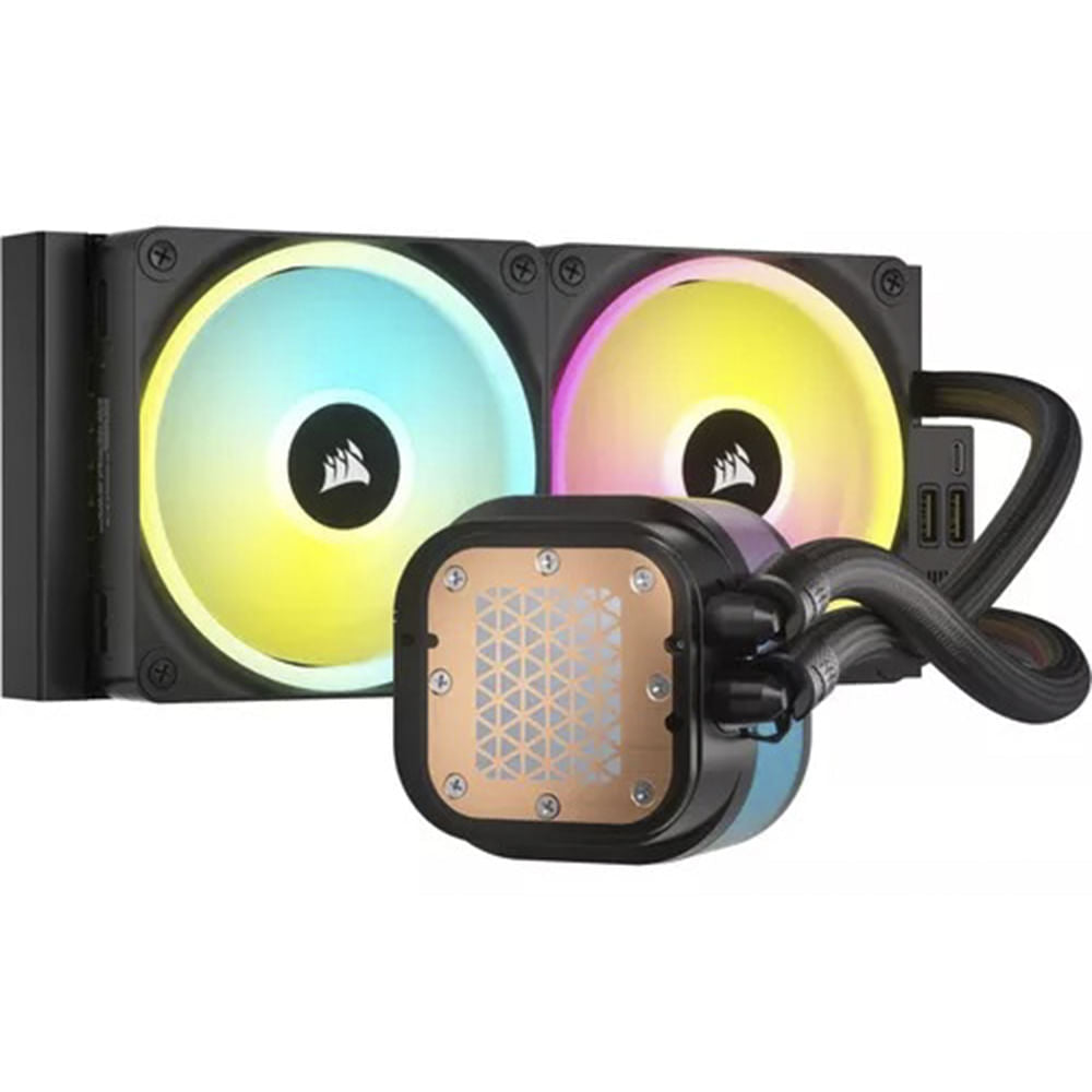 Enfriamiento Corsair Icue Link H100I LCD RGB 240mm Negro