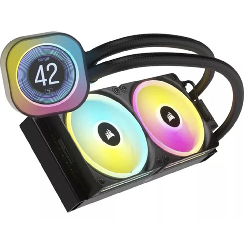 Enfriamiento Corsair Icue Link H100I LCD RGB 240mm Negro