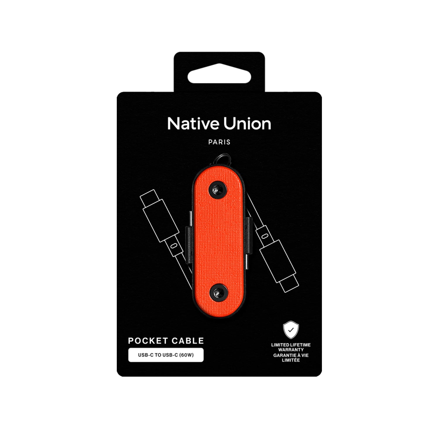 Cable Tipo C a C de 60W Naranja Native Union
