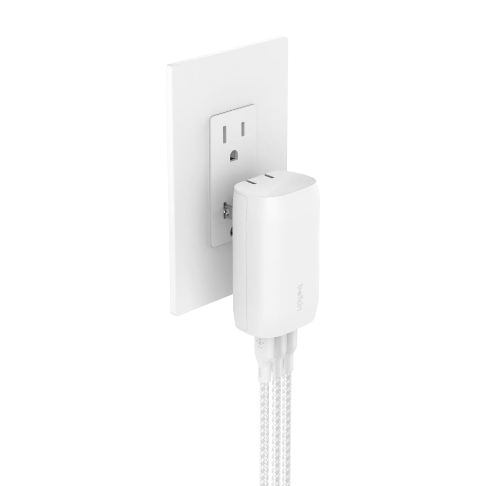 Cargador Belkin de Pared 3 Puertos USB-C Blanco